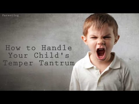 how to control temper tantrums