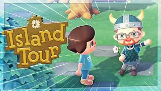 Simon gives Lewis a tour of his Animal Crossing island