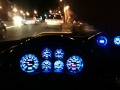 Cobra with Autometer Cobalt Gauges at night