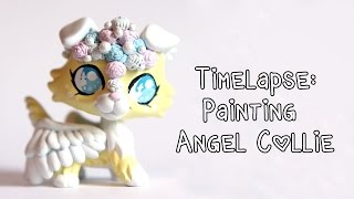 Timelapse: Painting Angel Collie "Colette" (OC by Piaslittlecustoms)