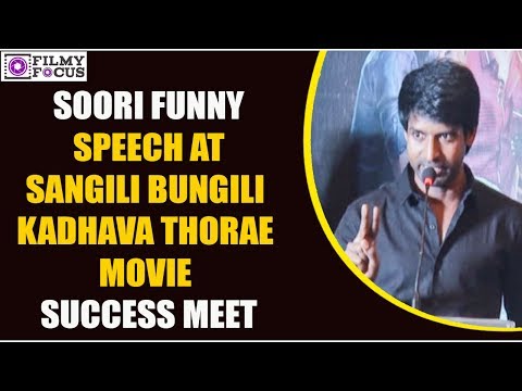 Soori Comedy Speech At Sangili Bungili Kadhava Thorae Movie Success Meet || Tamil Focus