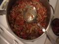 sauteed vegetables with cream with pasta