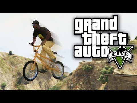 GTA 5 Online - SURVIVING A GIANT BIKE JUMP! (GTA V Online)