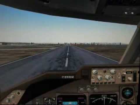 FS2004 羽田着陸 コックピット BGM トップランディング