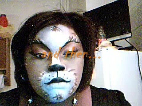 halloween cat makeup. Halloween cat make-up (first
