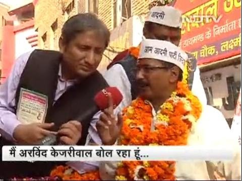 Ravish Kumar in Jhaadu Chalao Yatra of Arvind Kejriwal (NDTV Prime Time 28Nov13 Full Video)