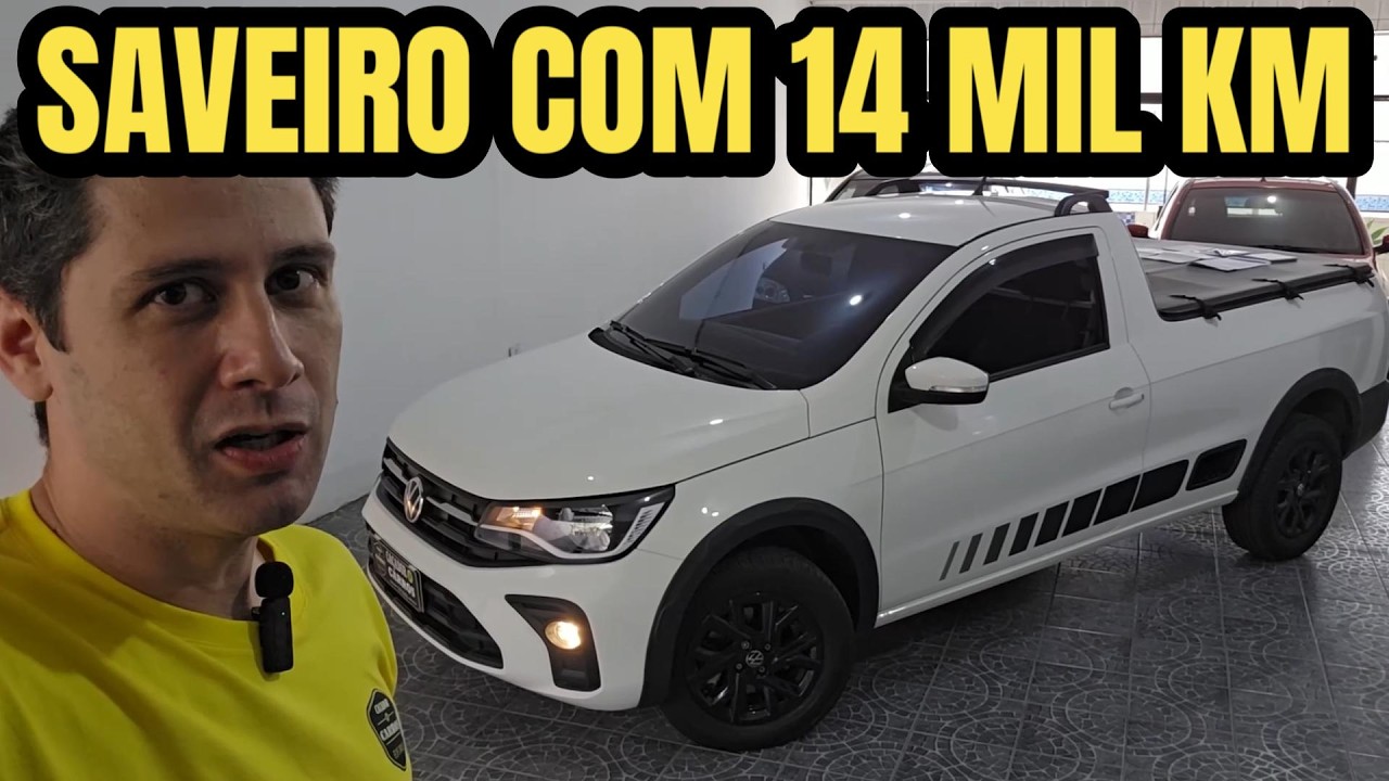 VW Saveiro Trendline 2024 À VENDA - 14 mil km - pintura original - único dono // Caçador de Carros
