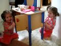 Twins K&K playing Kitchen
