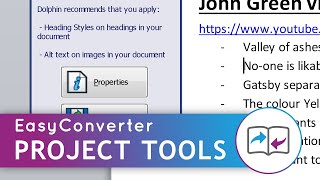 Learn Dolphin EasyConverter - Using the Project View Tools