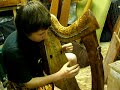 natalie playing the wire strung harp 2