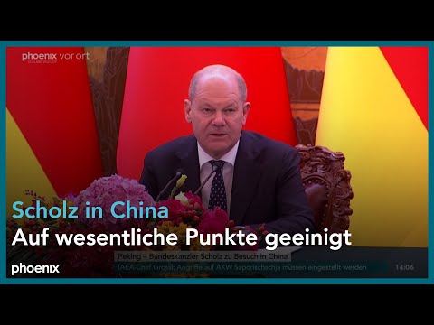 Bundeskanzler Olaf Scholz (SPD) bei seinem Besuch in Ch ...