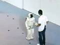 ASIMO kicking a football and serving drinks