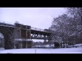 London Midland City Train Crossing Worcester River Severn Railway Bridge & Viaduct 6th January 2010