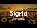 Sigrid - Don't Feel Like Crying (Lyrics)