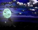 Moon man at night