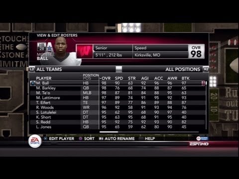 NCAA Football 13 - How to Get the Completed Named Rosters! (NCAA 13 PS3)