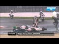 Bizarre bike ballet as motorcyle racers collide - no comment