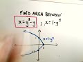 Area Between Curves - Integrating with Respect to y