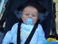 Mathys en pousette, sur la digue a st raphael au petite boutique de mer