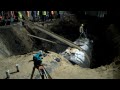 Un-level underground tanks.