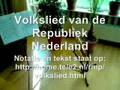 Volkslied van de Republiek Nederland