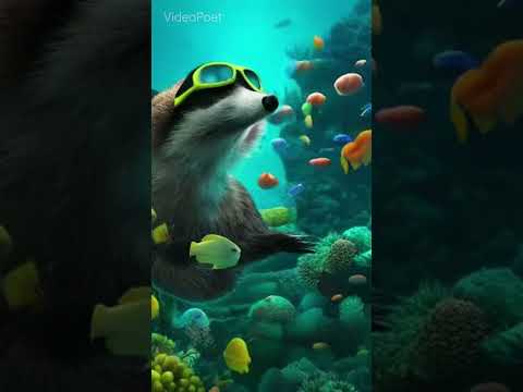 An AI generated video of a traveling racoon demoing VideoPoet AI model capabilities