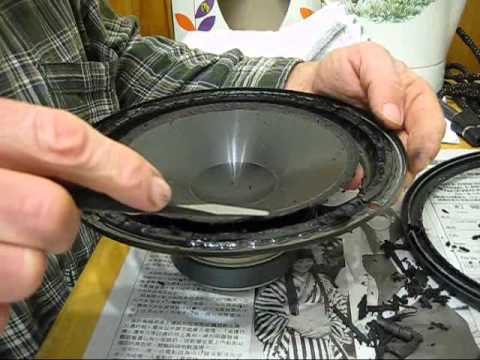 SPEAKER REPAIR – HOW TO REFOAM YOUR WOOFER with NEW SPEAKER SURROUNDS