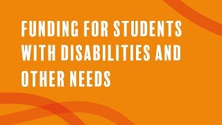 Funding for Students with Disabilities and Other Needs 2019/20