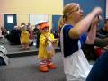 Saoirse is a duck for halloween - 14 mths old