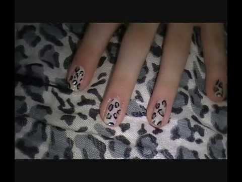 Snow Leopard print nail tutorial, special 1 year anniversary edition!