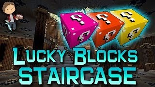 Minecraft: Lucky Block STAIRCASE! Modded Mini-Game w/Mitch&Friends!