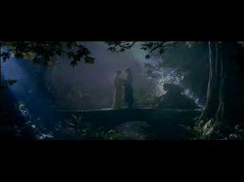 Arwen ed Aragorn sul ponte di Gran Burrone