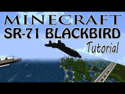 how to make a sr-71 blackbird in minecraft
