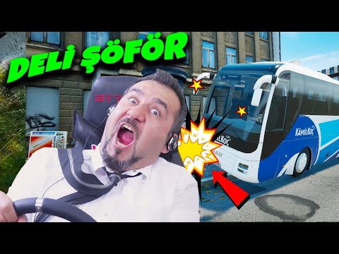 DELİ ŞÖFÖR! ALMANYA'DA STADYUM YOLUNDA OTOBÜS TERS DÖNDÜ! | FERNBUS OTOBÜS SİMÜLATÖRÜ