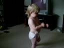 Rosie grooving to Wade Johnston CD
