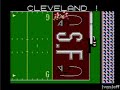 gameplay video of tecmo bowl football for nintendo (nes). a full game against the computer is shown (cleveland vs. san francisco). includes a kickoff return for a touchdown by gerald 