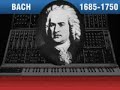 here are some experiments i did in trying to mimic the style of w. carlos' synthesizer technique and style of timbres. carlos was using a 1960's era patchable modular moog synthesizer with a different architecture than that of the alesis andromeda synthesizer. each one has some advantages and disadvantages over the other but both use analog circuitry.

this video includes excerpts from 3 different bach pieces. all are played by hand on a velocity sensitive keyboard, most of it one monophonic passage at a time, and overdubbed onto multi-track.

be sure to check out other related videos in my synthesizer series, and check back now and then as i will be posting more in the near future.