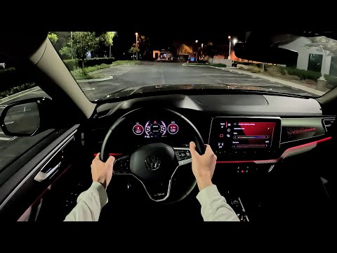 2024 Volkswagen Atlas Peak Edition - POV Night Drive (Binaural Audio)