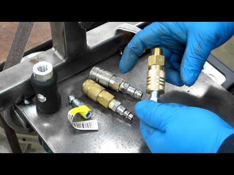 how to attach air compressor hose