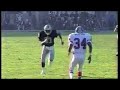 tim brown returns destroys the broncos with 11 catches for 173 yrds and 2td's this game vaulted the raiders into the wildcard position of the 1993-94 playoffs