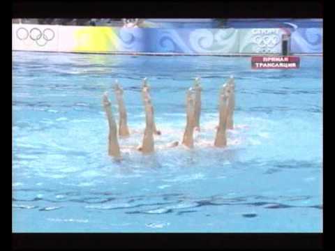 Russian team in synchronized swimming at the Olympic Games in Beijing