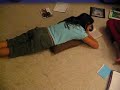 becca theres a spider about to crawl on your stomach!