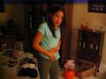 becca theres a spider about to crawl on your stomach!