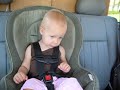 Adessa dancing in car.