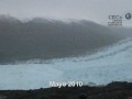 A geleira Jorge Montt, localizada no Campo de Gelo do Sul da Patagônia chilena, retrocedeu um quilômetro em um ano devido ao aquecimento global e as condições oceanográficas, de acordo com pesquisa realizada pelo Centro de Estudos Científicos (CECs) do Chile.