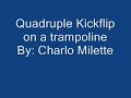 Skateboard Ramp - win a halfpipe at Railslide.com - Quadruple Kickflip on a trampoline (Slowed Down)