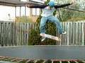 Skateboard Ramp - win a halfpipe at Railslide.com - Quadruple Kickflip on a trampoline (Slowed Down)