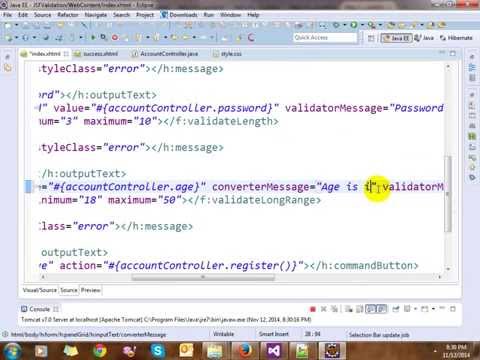 how to perform validations in jsf