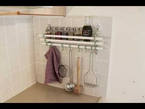 how to attach ikea spice rack to wall