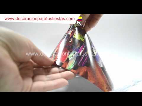 Gorros para decoración de fiestas infantiles con el tema de Cars